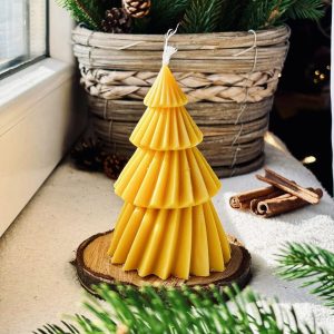 Modern Karácsonyfa Méhviasz gyertya