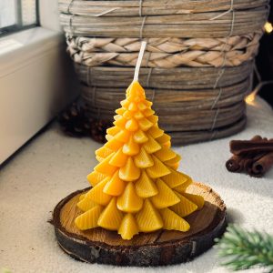 Rusztikus Karácsonyfa Méhviasz gyertya