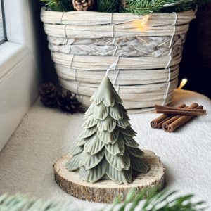 Leveles karácsonyfa méhviasz gyertya