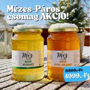 Mézes Páros csomag: Akácméz + Virágméz