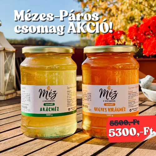 Mézes Páros csomag: Akácméz + Virágméz